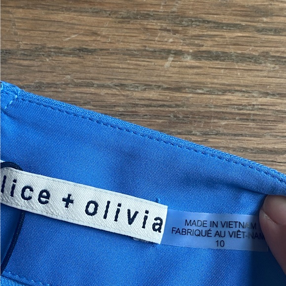 NWT-Alice and Olivia wild leg long pant in blue size 10 - Picture 6 of 8